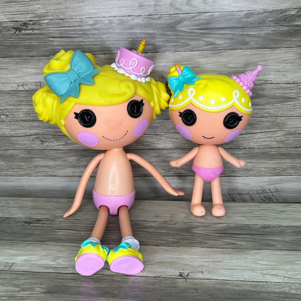 Lalaloopsy Dolls Candle And Wishes Slice O' Cake Mga Doll Lot‎ Of 2